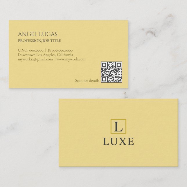 Elegant Gold Business Card – Customizable Template (Front/Back)