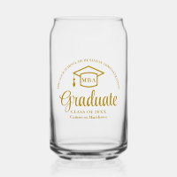 Elegant Gold Business School Graduation MBA