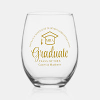 Elegant Gold Business School Graduation MBA