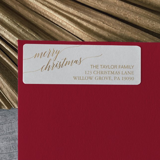 Elegant Gold Calligraphy Merry Christmas (Creator Uploaded)