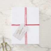 Elegant Gold Calligraphy Merry Christmas Gift Tags (With Twine)