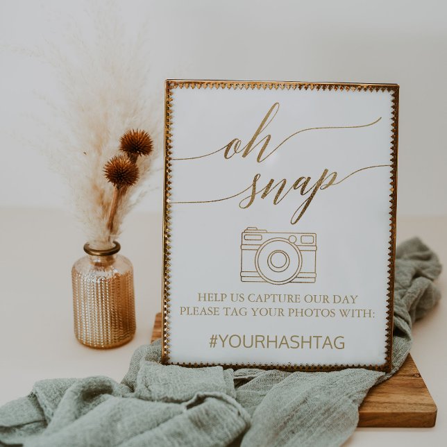 Elegant Gold Calligraphy Oh Snap Sign (Creator Uploaded)