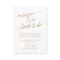 Elegant Gold Calligraphy Recipe Card Insert