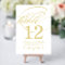 Elegant Gold Calligraphy Table Number Card