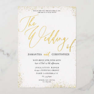 Elegant Gold Calligraphy The Wedding Of