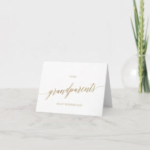 Elegant Gold Calligraphy To My Grandparents Card