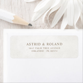 Elegant Gold Calligraphy Wedding Return Address