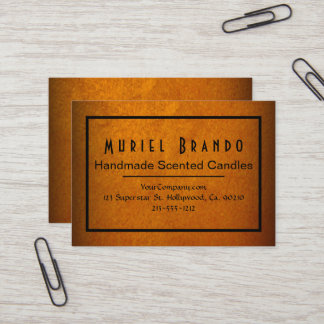 Elegant Gold Candle Company V4 Business Card