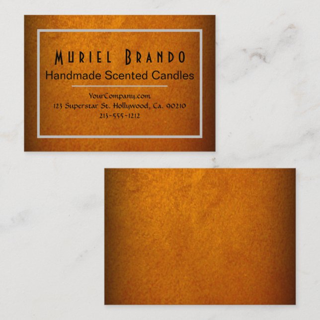 Elegant Gold Candle Company V4 Carte de visite (Devant / Derrière)
