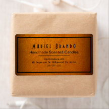 Elegant Gold Candle Company V4 Retour Adresse Labe