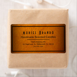 Elegant Gold Candle Company V4 Retour Adresse Labe