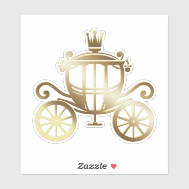 Elegant Gold Carriage Blue Storybook Royal (Sheet)