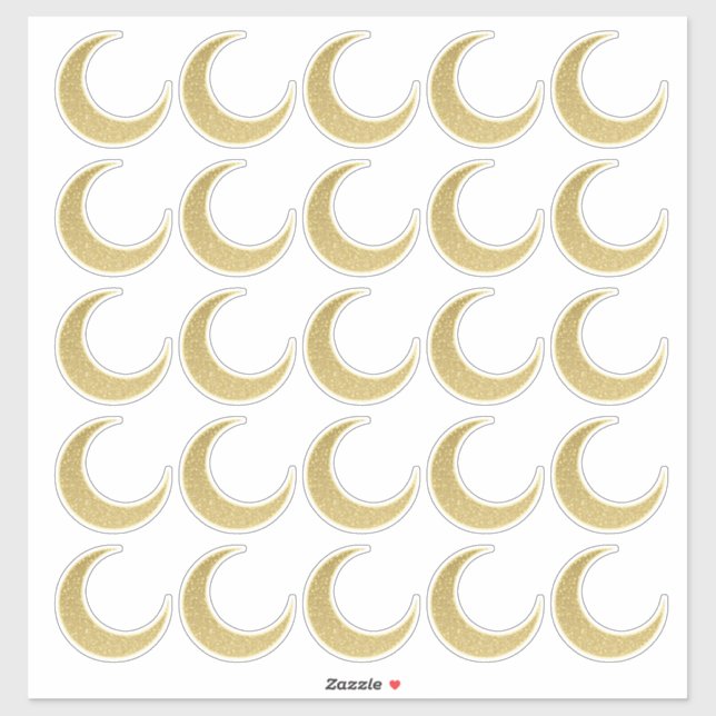 Elegant Gold Celestial Moon Sticker Set (Sheet)