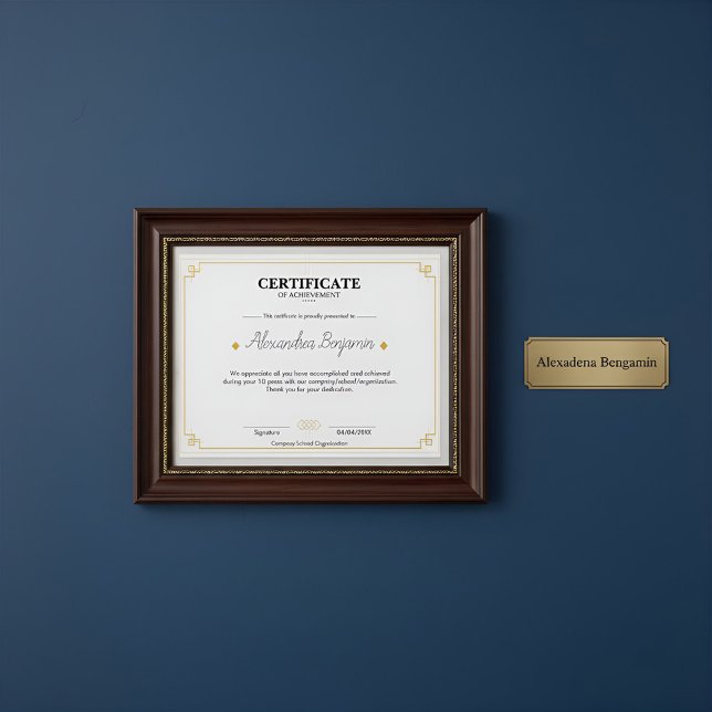 Elegant Gold Certificate of Achievement Profession (Creator Uploaded)