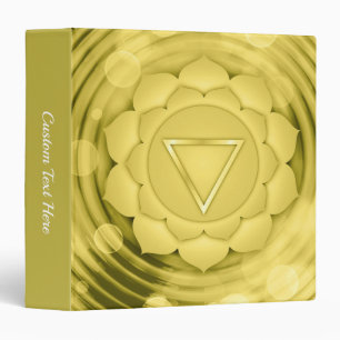 Elegant Gold Chakra Zen Yoga Spiritual Meditation Binder