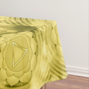 Elegant Gold Chakra Zen Yoga Spiritual Meditation Tablecloth
