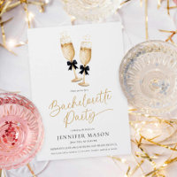 Elegant Gold Champagne Bachelorette Party