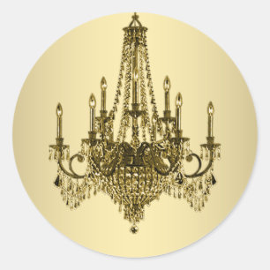 Elegant Gold Chandelier Stickers