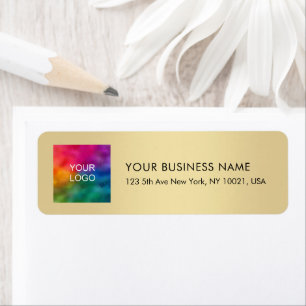 Elegant Gold Chic Typography Upload Your Logo