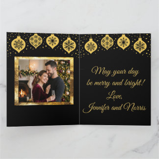 Elegant Gold Christmas Folded Greeting Card