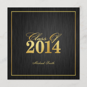 Elegant "Gold" Class of 2014 Graduation Invitation