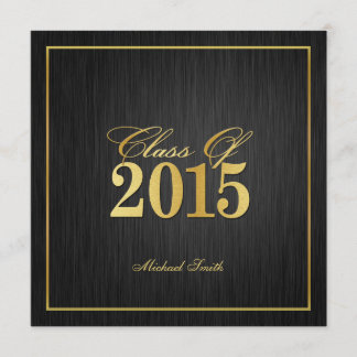 Elegant "Gold" Class of 2015 Graduation Invitation