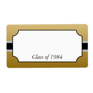Elegant Gold Classe Réunion Nom Étiquette de balis