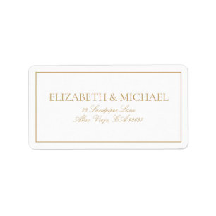 Elegant Gold Classic Script Label