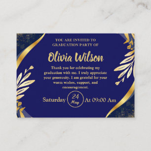 Elegant Gold College Graduation Party Invitation