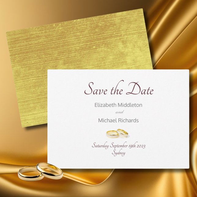 Elegant Gold Colour Chic Wedding Save the Date (Creator Uploaded)