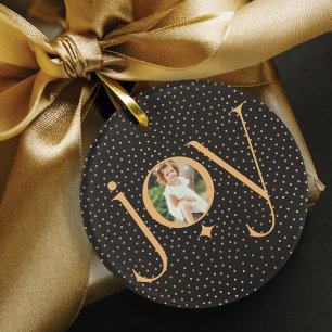 Elegant Gold Confetti Polka Dot Motif Joie Photo