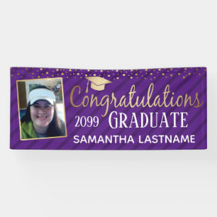 Elegant Gold Congratulations Graduate 2021  Banner