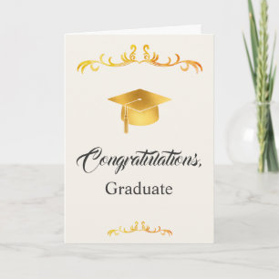 Elegant Gold Congratulations Graduate Graduation Card