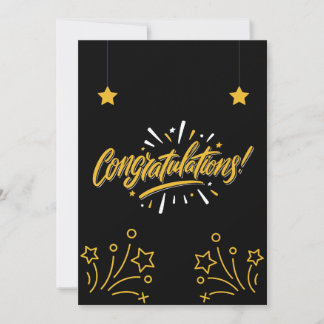 Elegant Gold Congratulations Greeting Card