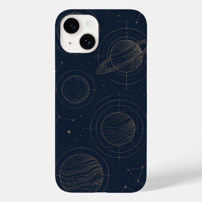 Elegant Gold Constellations - Vibrant iPhone case  (Back)