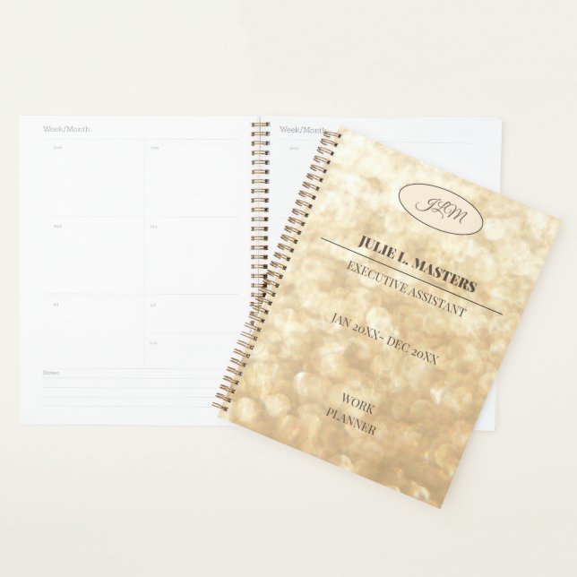 Elegant Gold Corporate Business Executive Planner (Display)