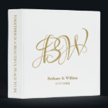 Elegant Gold Couples Monogram Initials Photo Album Binder<br><div class="desc">An elegant couple's monogram with single initials interlocking letters featuring the quote "Together is a beautiful place to be". Add your couple's first name initials,  first names and date.</div>