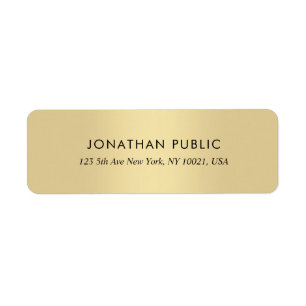 Elegant Gold Create Your Own Return Address