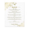 Elegant Gold Curls on White Budget Wedding Menu