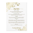 Elegant Gold Curls & Swirls on White Wedding