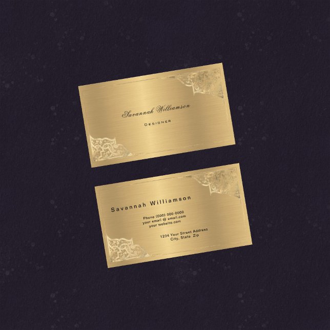 Elegant Gold Customizable Business Card (Creator Uploaded)
