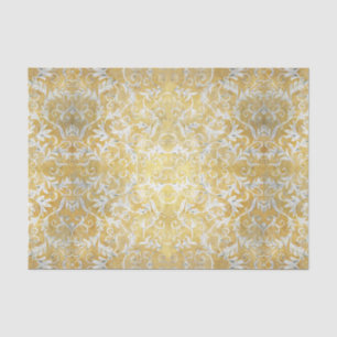 Elegant Gold Damask Pattern Tissue Paper