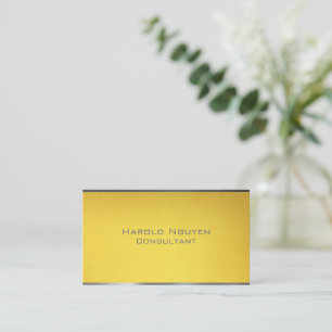 Elegant Gold & Dark Grey Brushed Metal Metallic  Business Card