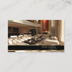 Elegant Gold Decorator Home Staging Business Card