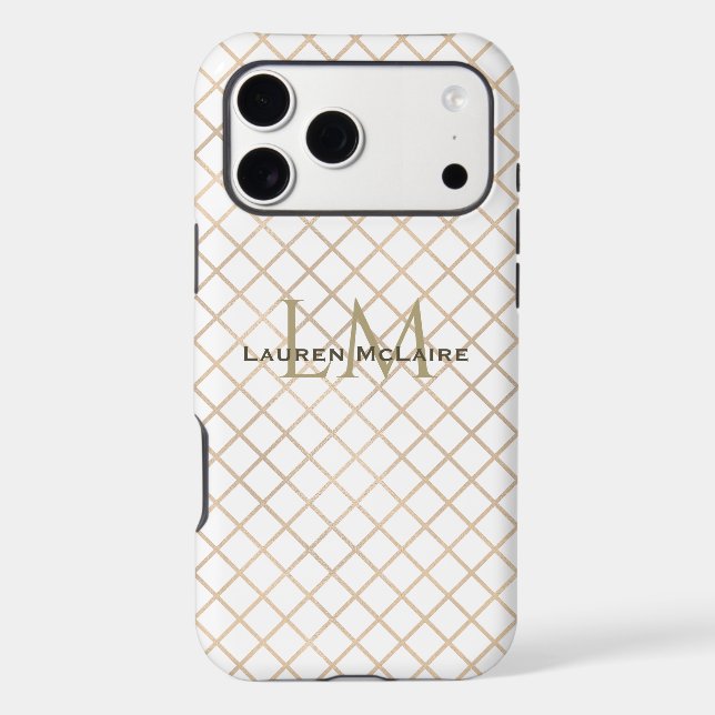 Elegant Gold Diamond Custom Monogram  (Back)