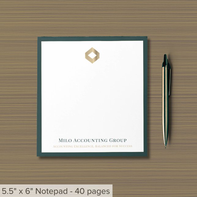 Elegant Gold Diamond Logo Notepad (Creator Uploaded)