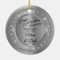 Elegant Gold Diamonds 25th Wedding Anniversary