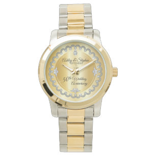 Elegant Gold Diamonds 50th Wedding Anniversary  Watch