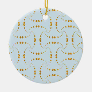 Elegant Gold dots Ceramic Ornament