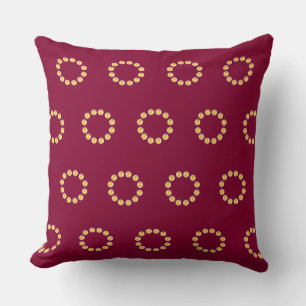Elegant Gold Dots Throw Pillow